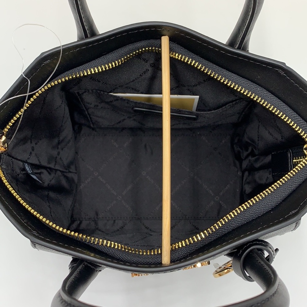 Michael Kors Avril Small Leather Top-Zip Satchel Black color - Picture 13 of 16